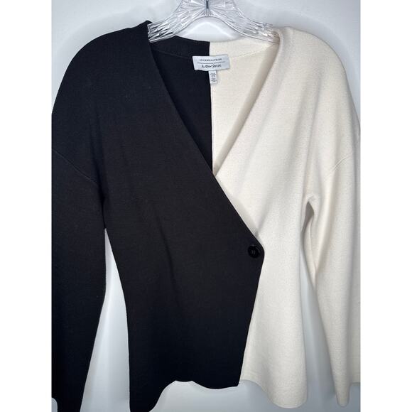 & Other Stories Stockholm Atelier Colorblock Wrap black & cream Cardigan XS - Picture 9 of 15